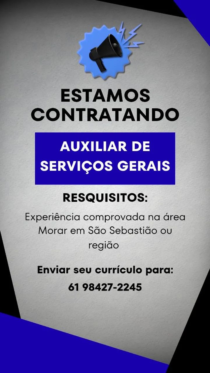 Contrata-se em São Sebastião 