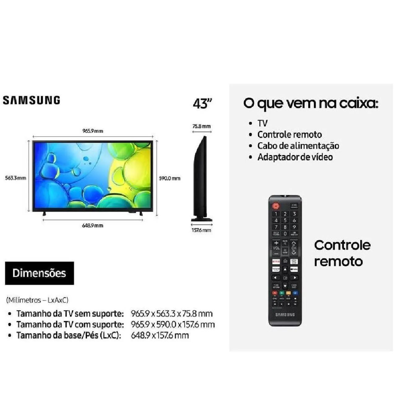 TV SAMSUNG 43 FULL HD F6000F - Foto 3