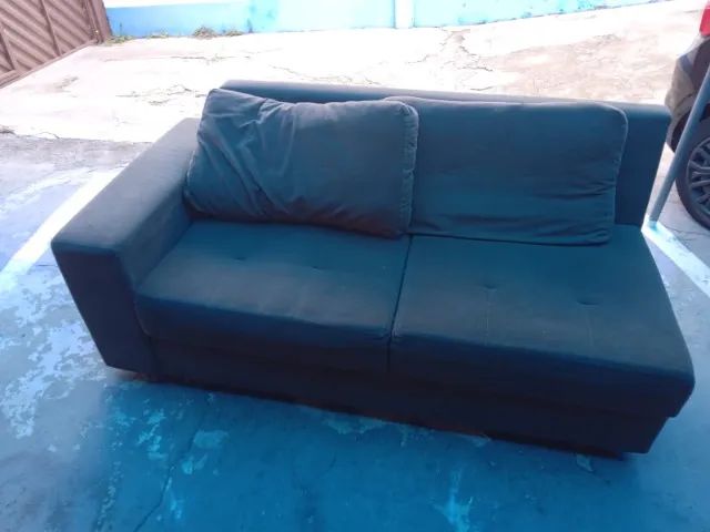 Sofa marrom usado em bom estado - Foto 3