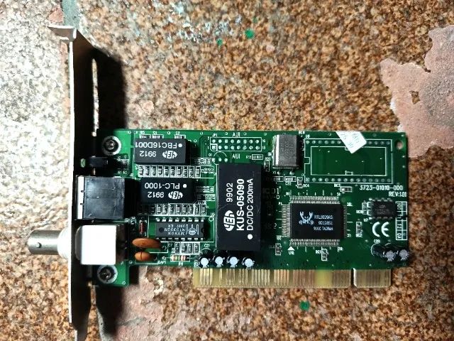 Placa de rede antiga PCI Rj45 e Coaxial Realtek RTL8029AS Ethernet comp. c/ MS-DOS - Foto 4