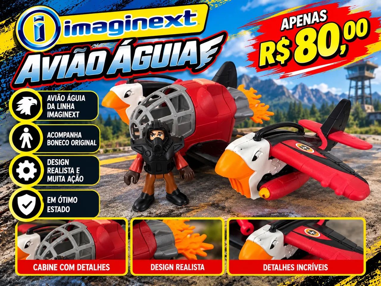 Avião águia imaginext 