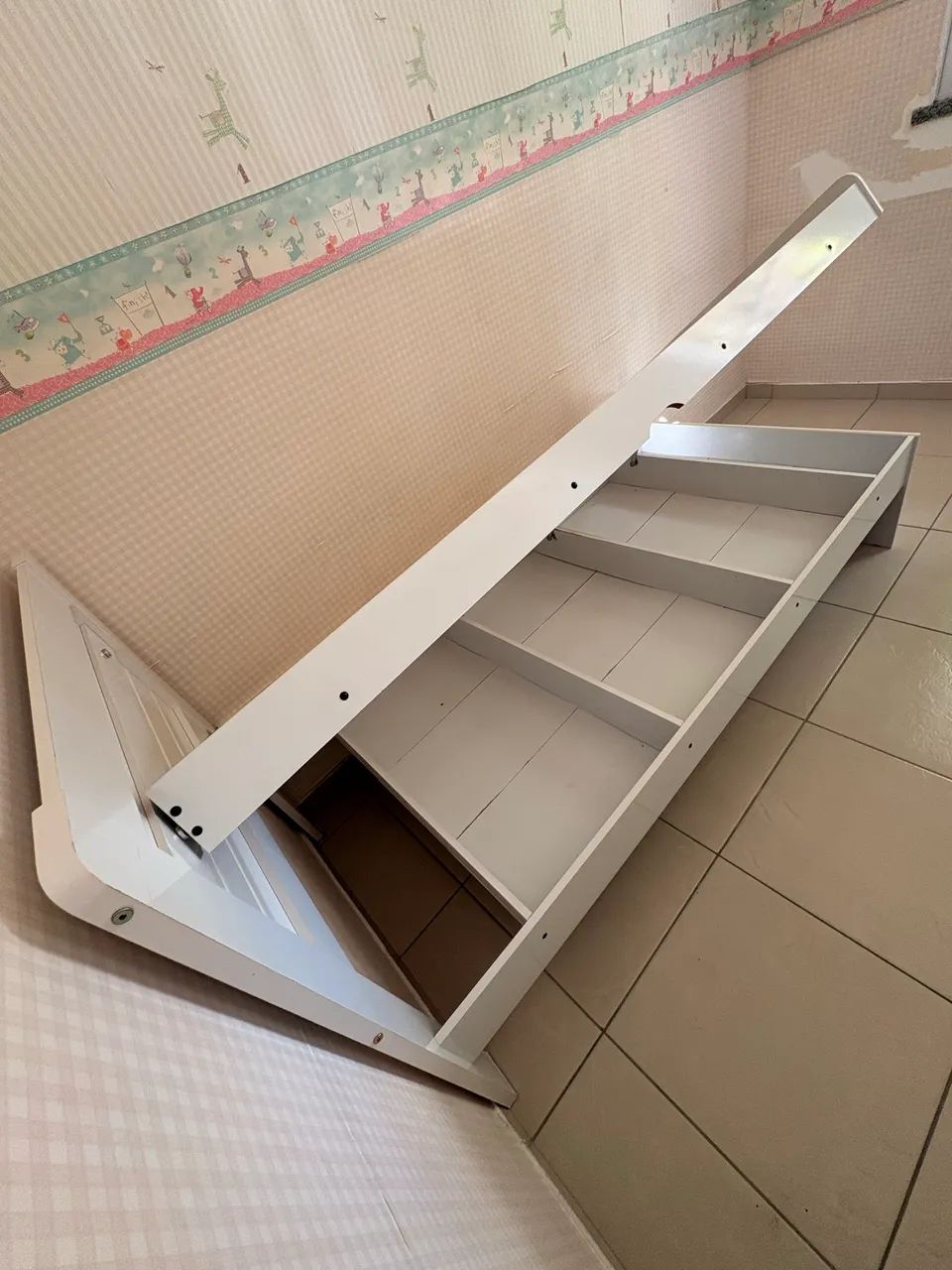 Cama de solteiro com baú + colchão - Foto 2
