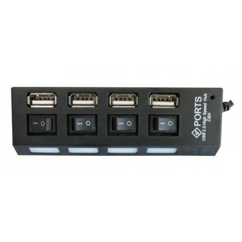 Hub Usb Com 4 Portas Com Chave Power Individual - Preto - Foto 2