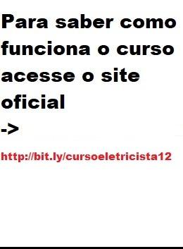 Curso de eletricista profissional-sem mensalidade