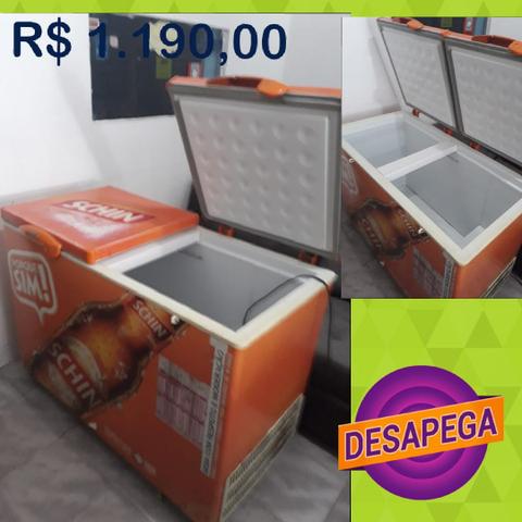 Freezer horizontal laranja duas portas Upp Imperdível