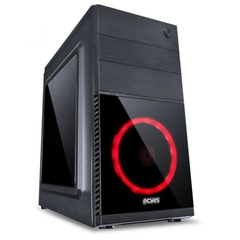 Gabinete Gamer Mercury Mid Tower Fan Led Vermelho mrcptvm1fca - Pcyes - Novo com Garantia