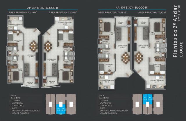 G*Floripa*Apartamento 2 dorms,1 suíte, super desconto praia das gaivotas! * - Foto 6