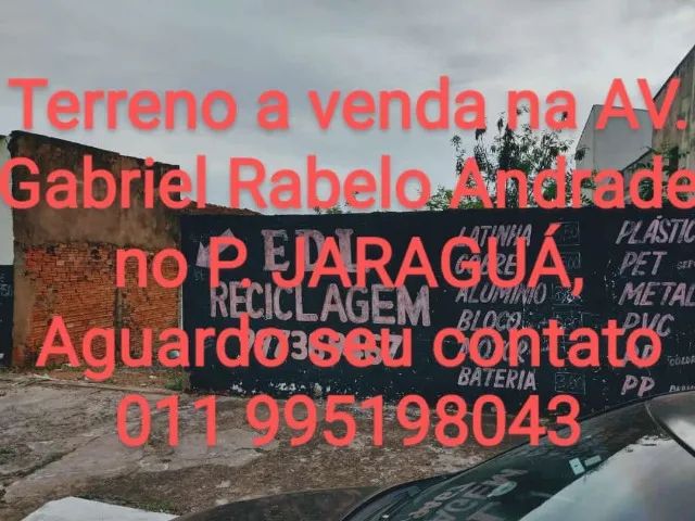 Captação de Terreno a venda na Avenida Gabriel Rabello de Andrade, Jardim Jaragua, Bauru, SP