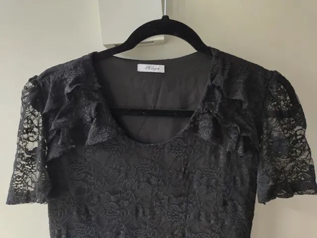 Vestido em renda elástica, modelo midi. - Foto 2