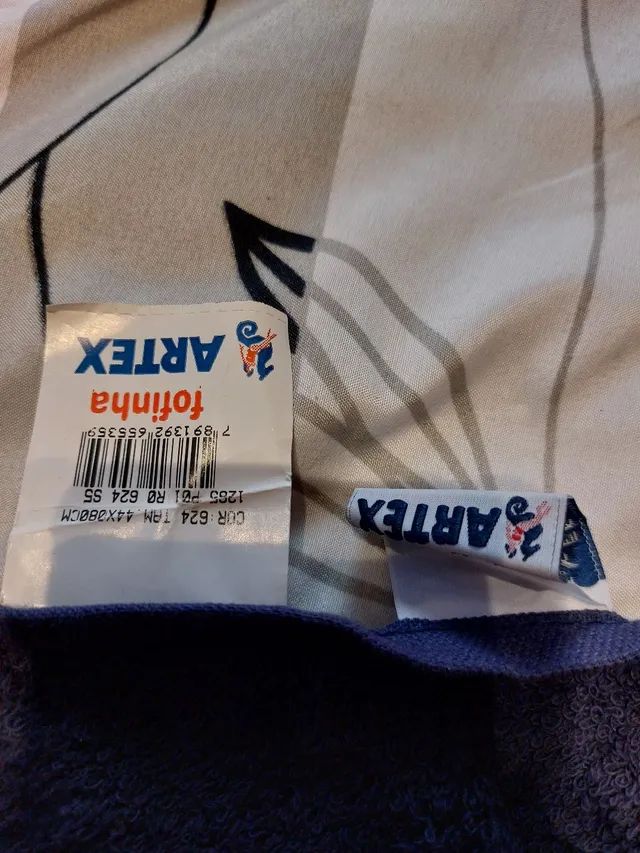 Toalha com macramê azul marinho  - Foto 5