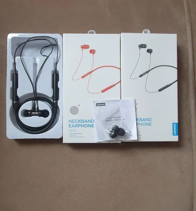 Fone de ouvido Bluetooth Original Lenovo He05 + Brinde - Foto 2