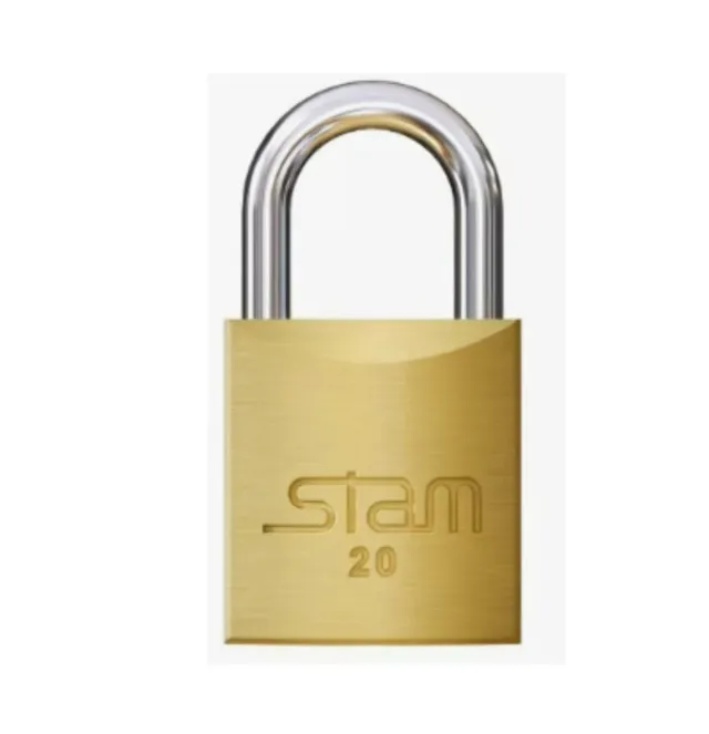 Cadeado 20 Mm Latao Macico Stam Cor Latão Maciço