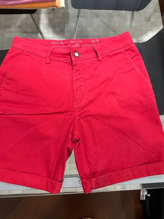 Bermuda masculina Vermelho tamanho 40