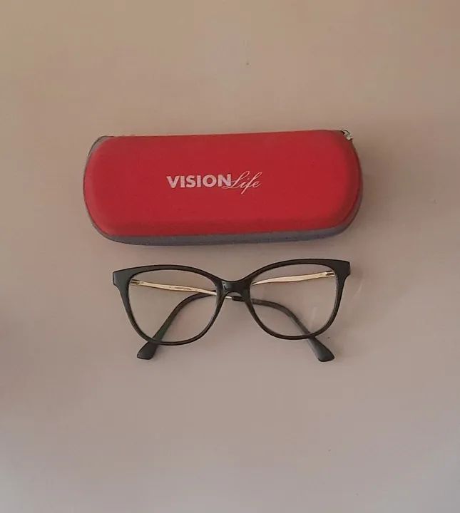 Armação óculos de grau, marca Vision, cor preto. - Foto 4