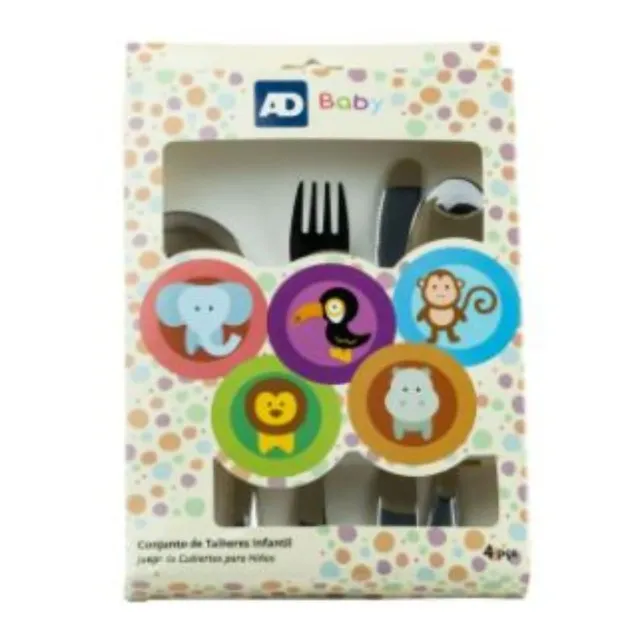 Jogo de Talheres Infantis 4 peças AD Baby