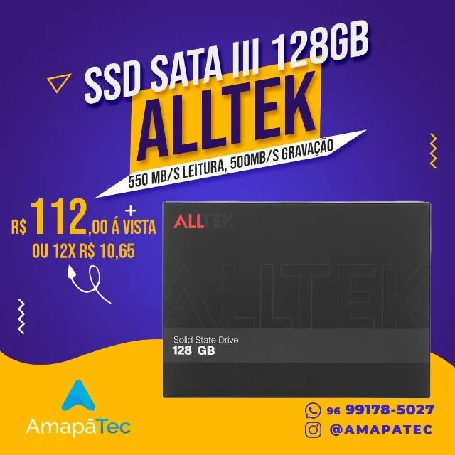 Hd Ssd 128Gb Alltek 2.5 Sata Ill 6 Gbs Ultra Rápido