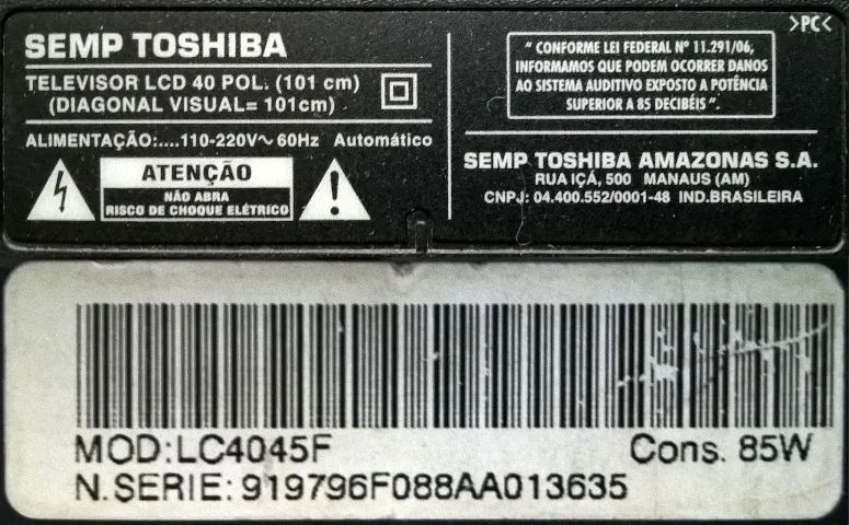 Semp Toshiba LC4045F 40" LCD TV - Leia... - Foto 6