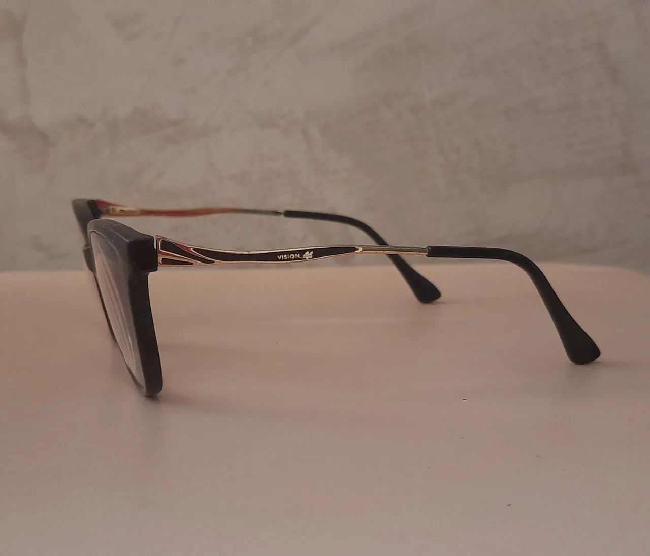Armação óculos de grau, marca Vision, cor preto. - Foto 2