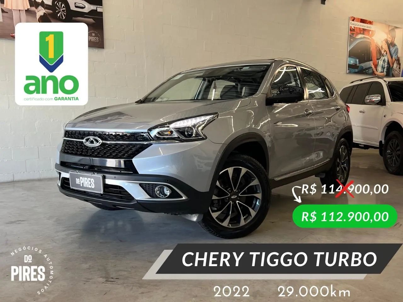 TIGGO 7 TXS 1.5 16V TURBO FLEX AUT.  PRATA 2021/2022