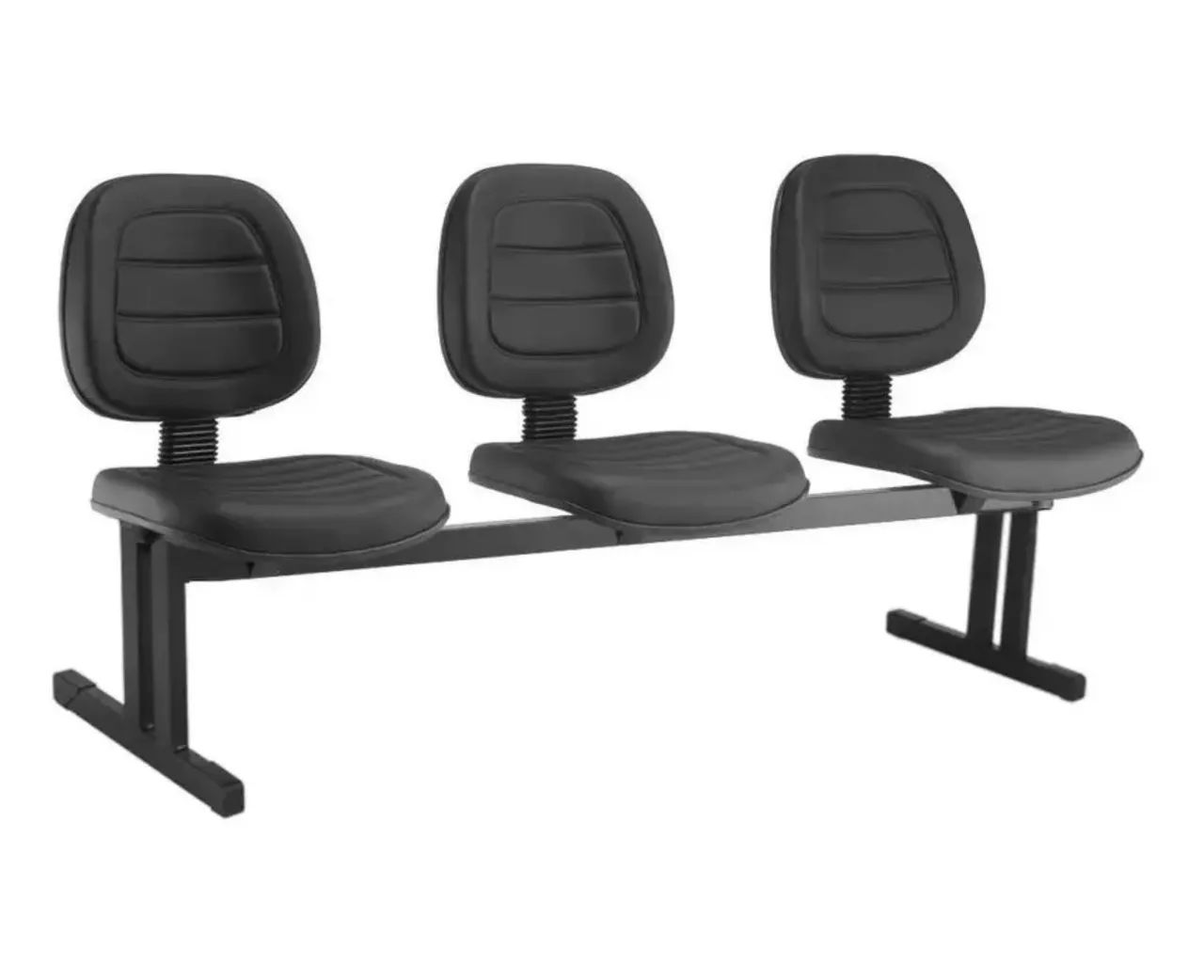 CADEIRAS LONGARINA DIRETOR 3 lugares courino - LOJA IKONMIXOFFICE 