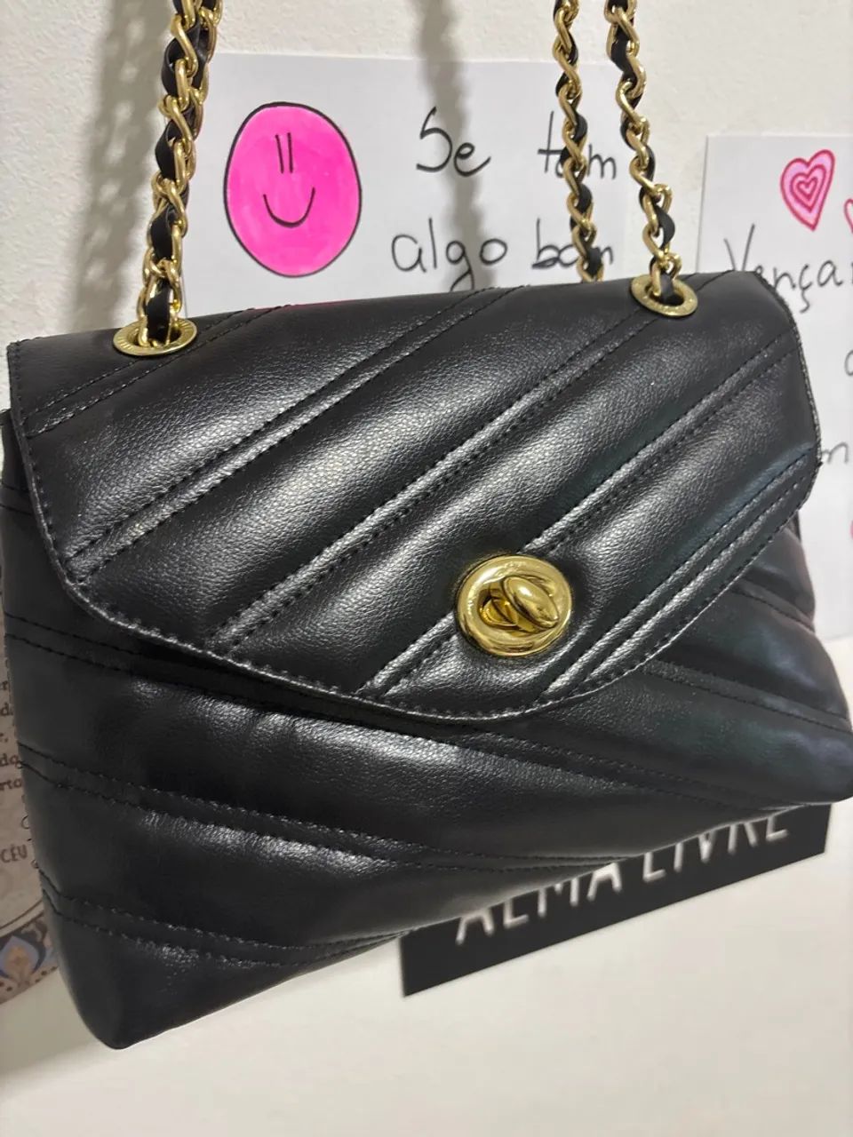 Bolsa preta Maria Milão