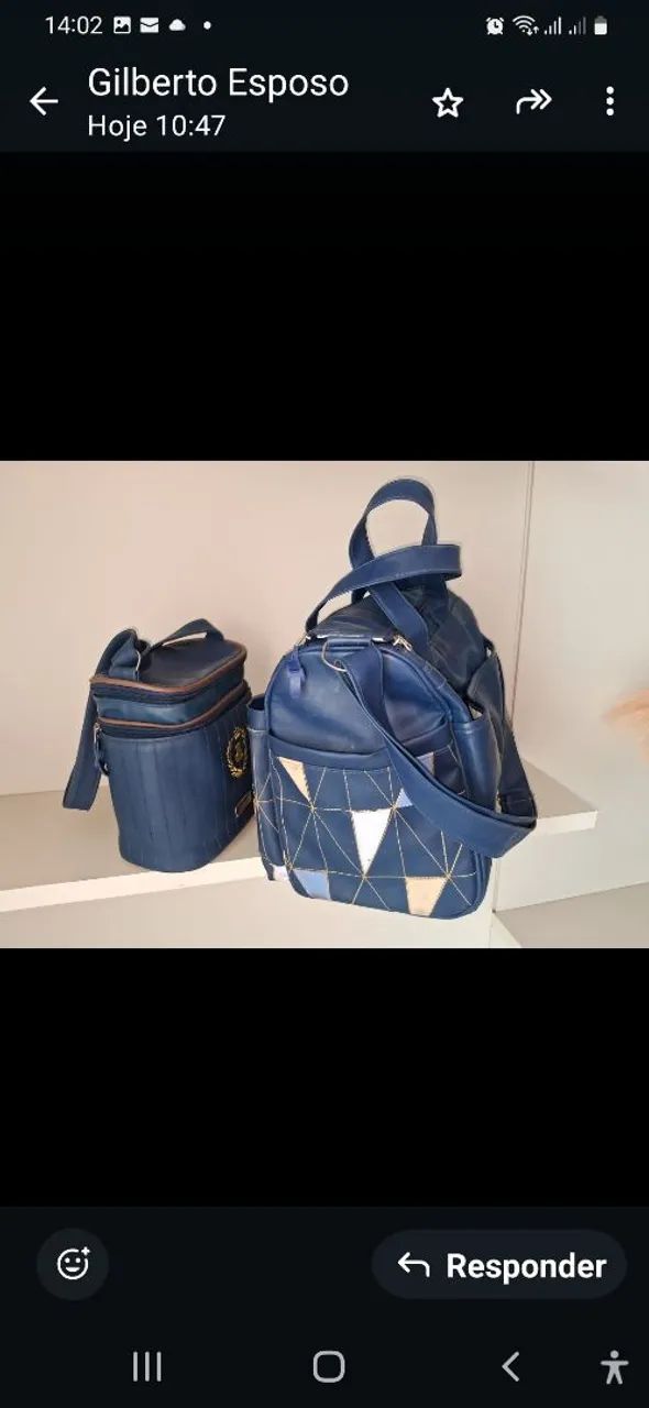 Kit Bolsa Maternidade Azul Marinho