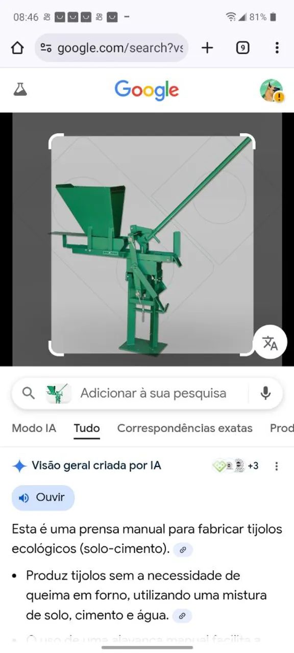Máquina de tijolo solo cimento sahara original 