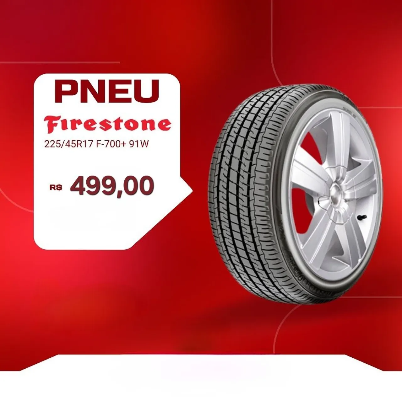 Pneu Firestone 225/45R17 F-700+ 91W - Novo
