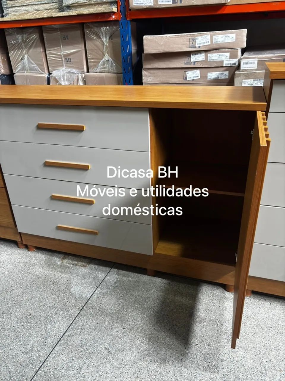 Cômoda com sapateira 1,34m 12x sem juros
