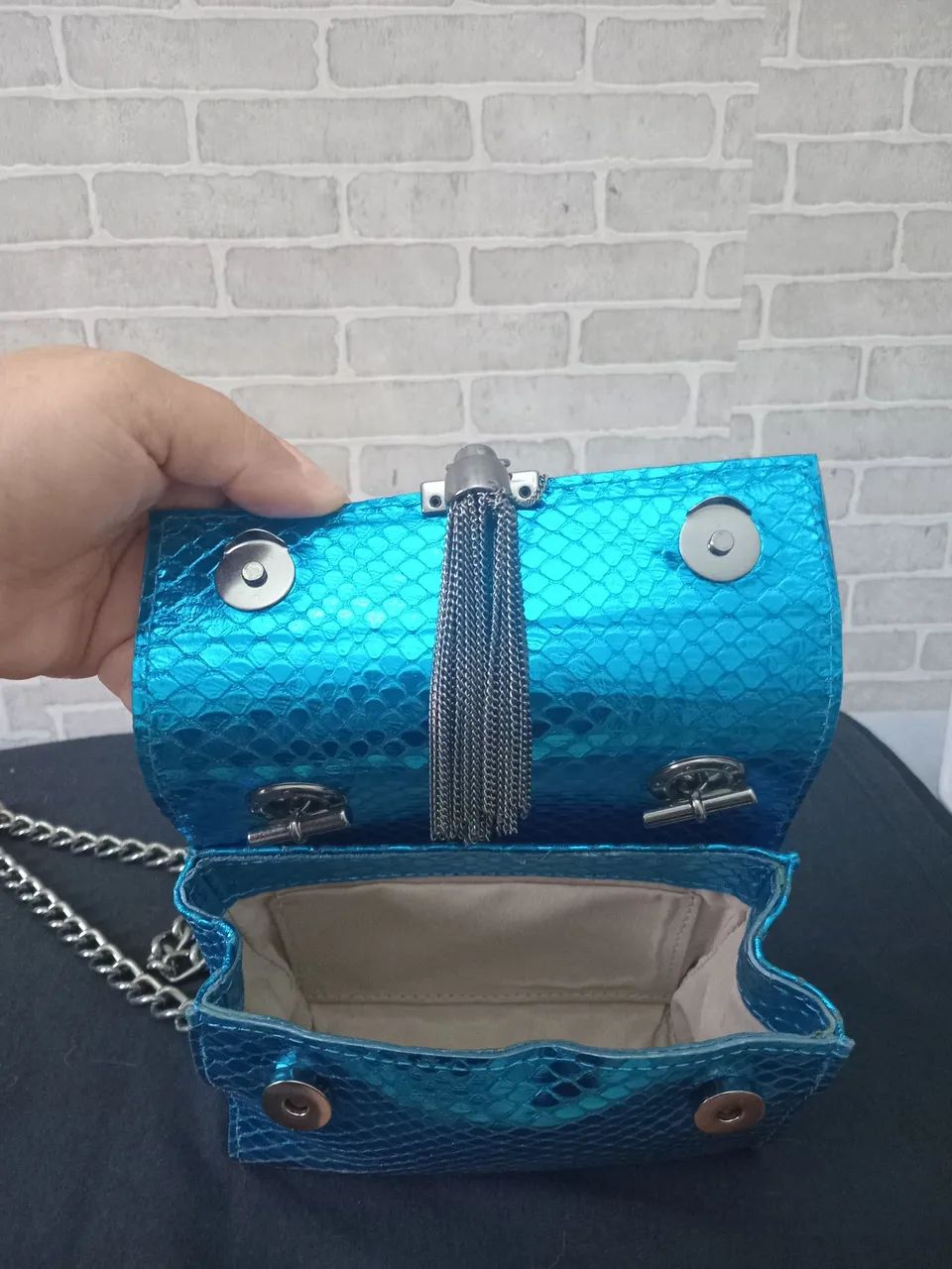 Bolsa Luiza Barcelos azul - Foto 3