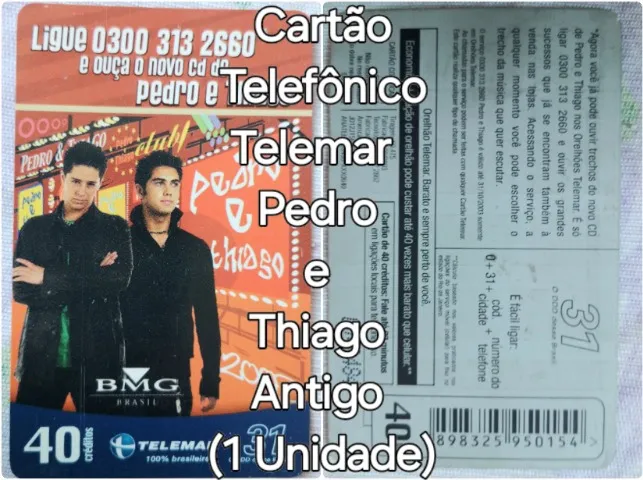 Cartão Telefônico Série Pedro e Thiago Antigo