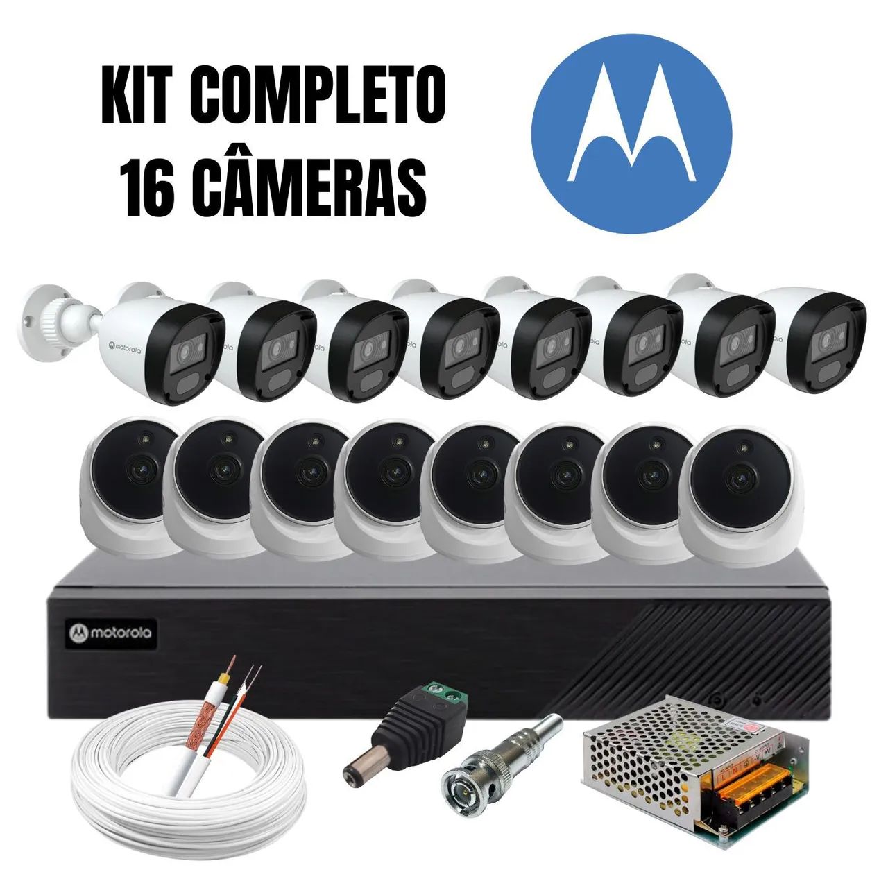 Kit Completo 16 Câmeras de Segurança Motorola