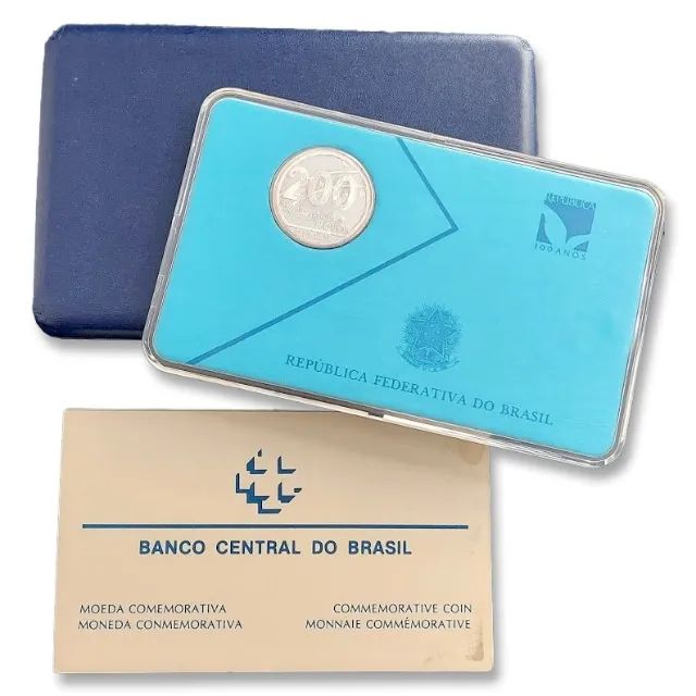 Moeda Comemorativa 200 Cruzados Novos Estojo e Certificado - Foto 4