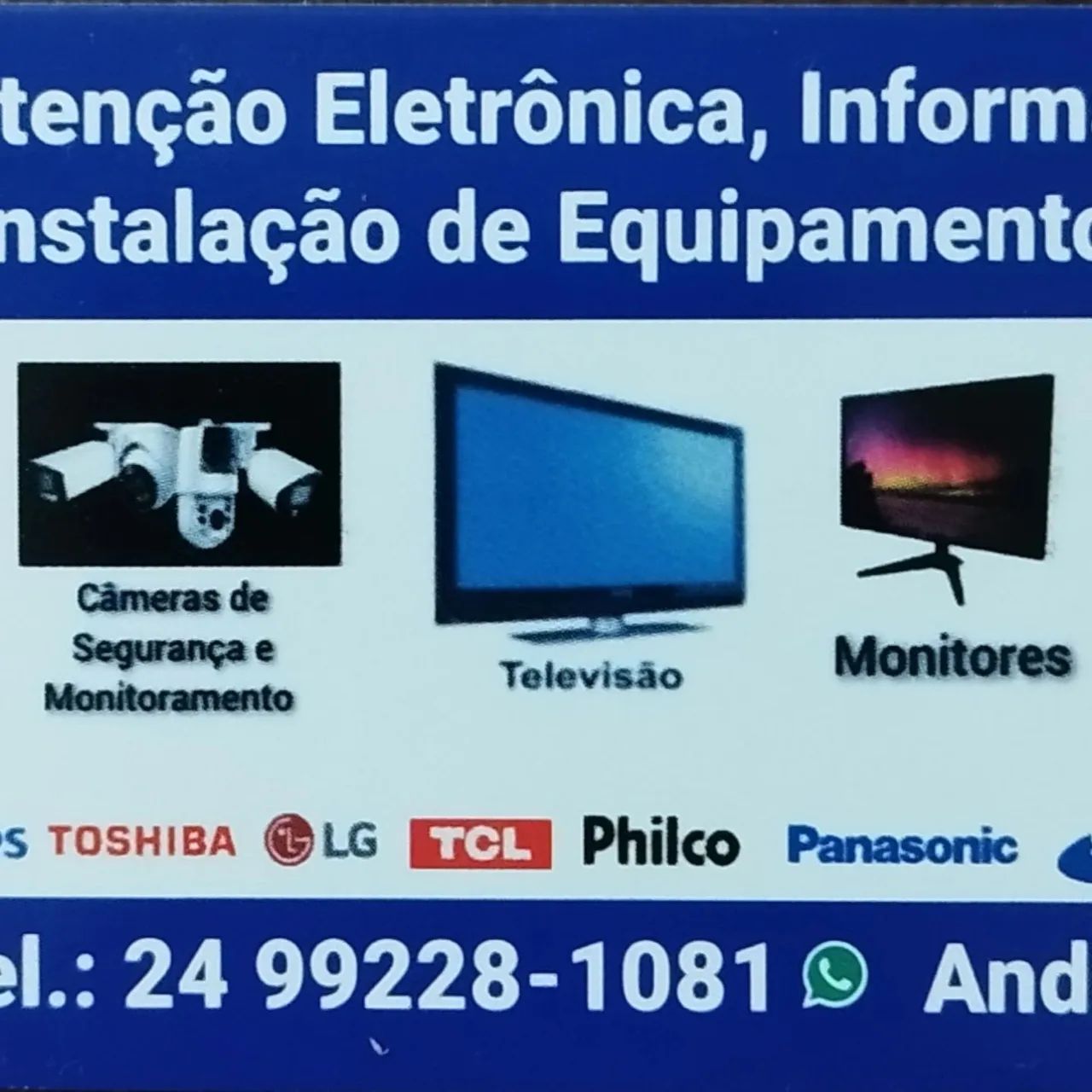 Manutenção eletrônica, informática, microondas e instalação de equipamentos.