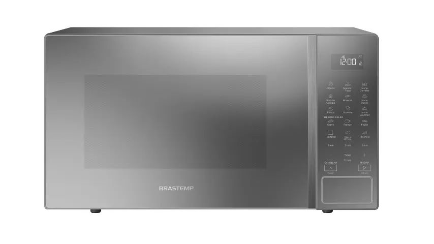 Micro-ondas Brastemp 32 Litros cor cinza espelhado com Menu Gourmet - BMS46AR - Foto 4
