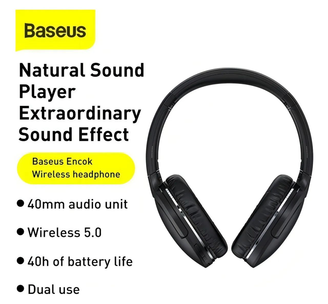 Fone baseus d02pro Bluetooth headset microfone 40mm  - Foto 4