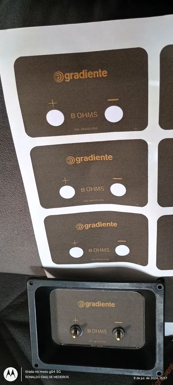 Gradiente master 100 Adesivos para Caixa de Som Gradiente - Foto 3