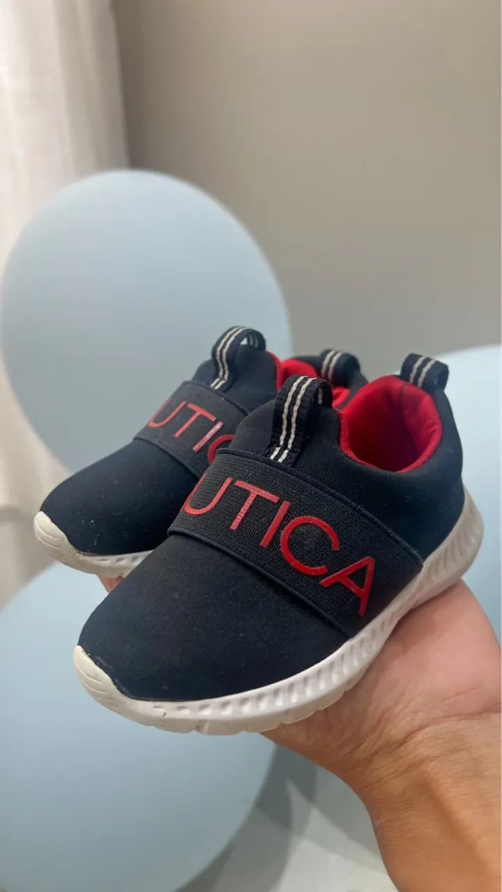 Tênis infantil azul marinho Nautica, tamanho 5  - Foto 3