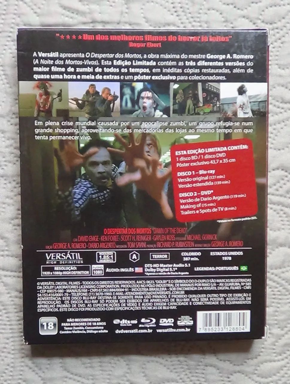 o despertar dos mortos (bluray + dvd versátil) raríssimo - Foto 2