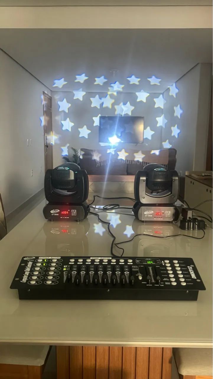 Kit 2 mini moving led spot 100w showtech - Foto 2