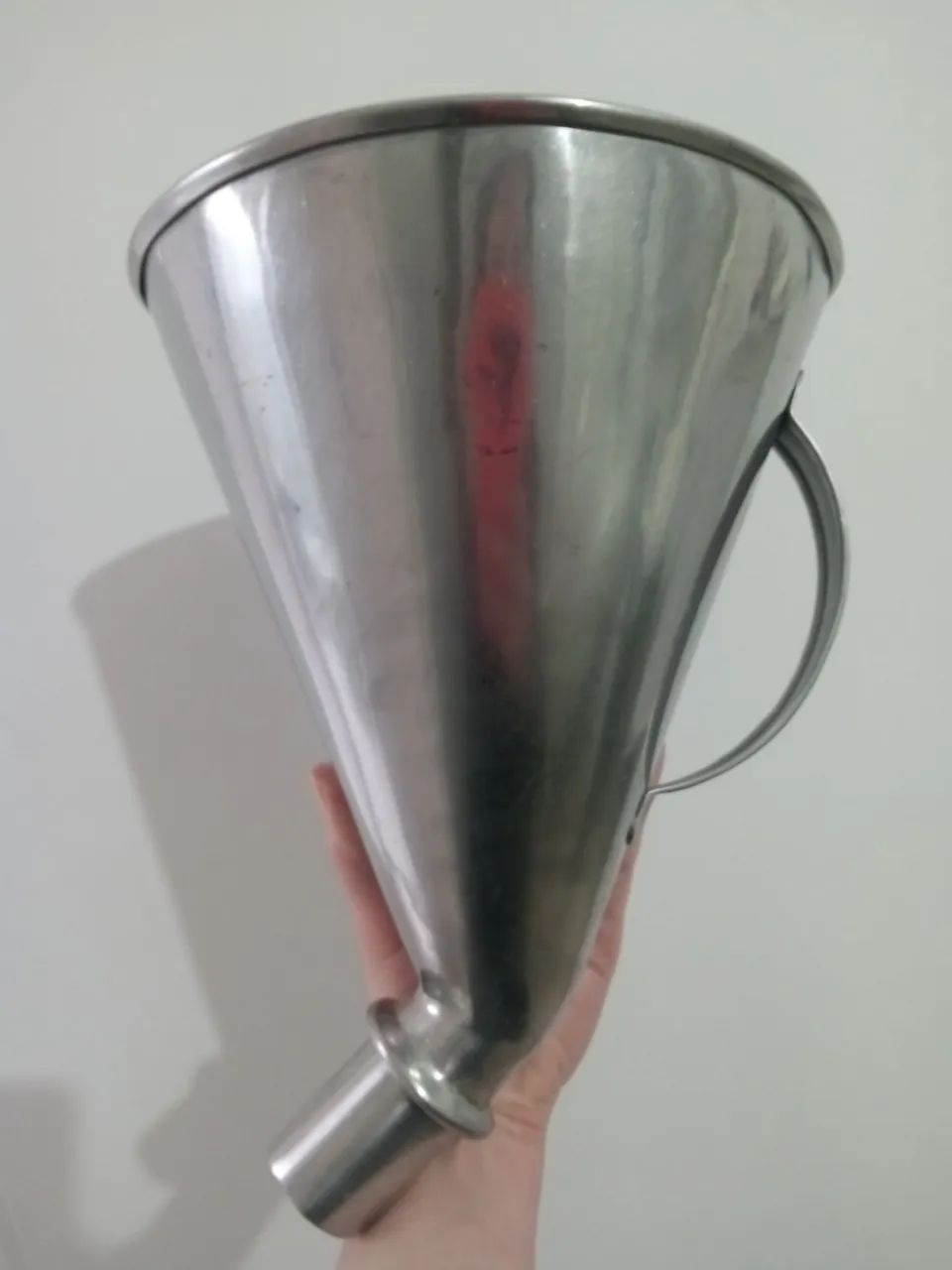 Funil industrial de aço inoxidável 304 grande com alça 