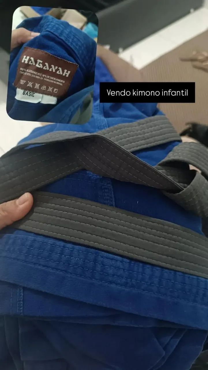 KIMONO INFANTIL ALGODÃO - Não acompanha faixa cinza