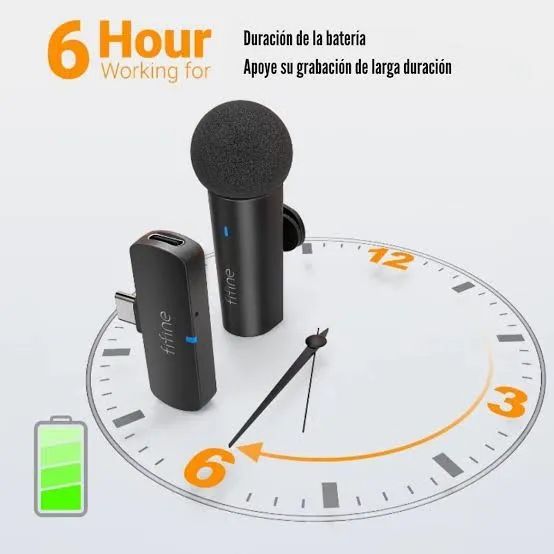 Microfone Sem Fio Fifine M6 para Smartphone e Tablet - Foto 2