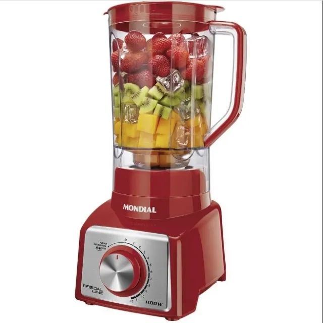 Liquidificador Mondial Special Line Inox Red, 1100W, 3Litros,12 Vel. c/filtro -110V (NOVO) - Foto 2