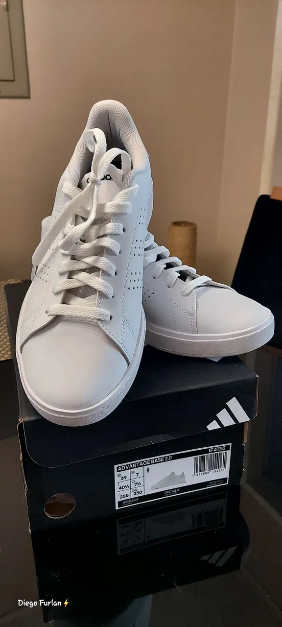 Tênis Adidas Advantage Base 2.0 Branco - Novo