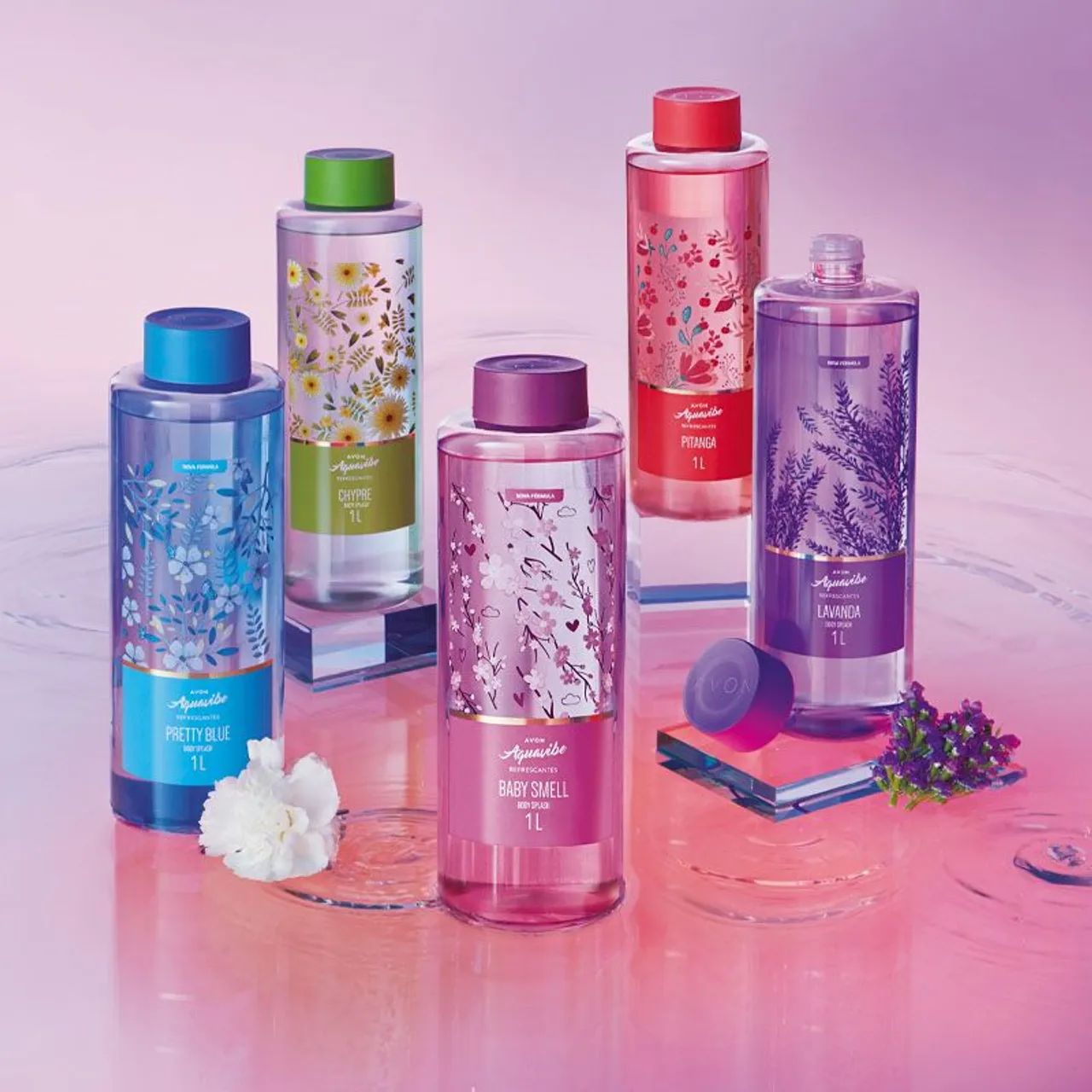 Body Splash Avon Aquavibe Pretty Blue 1 Litro - Foto 4