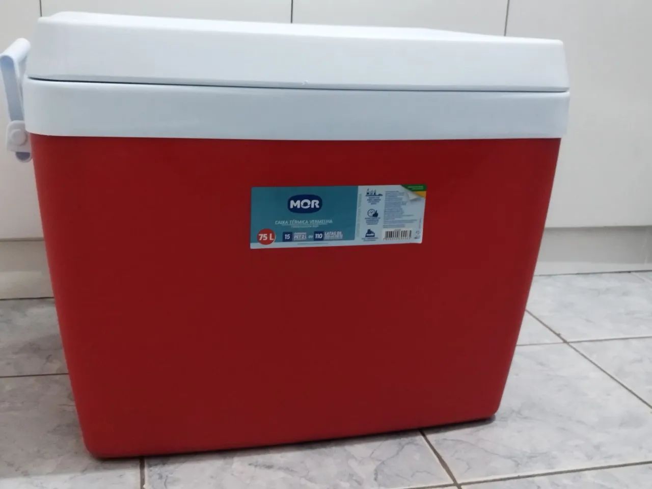 Caixa Térmica MOR 75L - Semi Nova - Usada 2x - Vermelha<br> - Foto 3