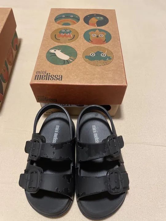 Sandálias Mini Melissa Infantil - Dourado e Preto - Foto 3