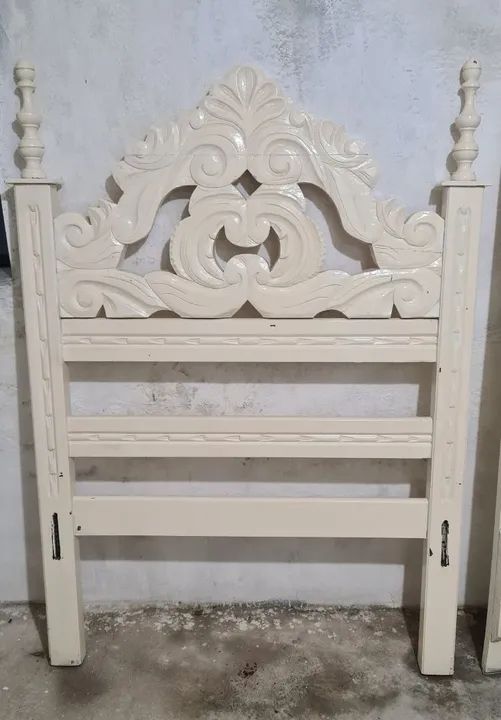 Cama solteiro de madeira maciça de cerejeira - Foto 4