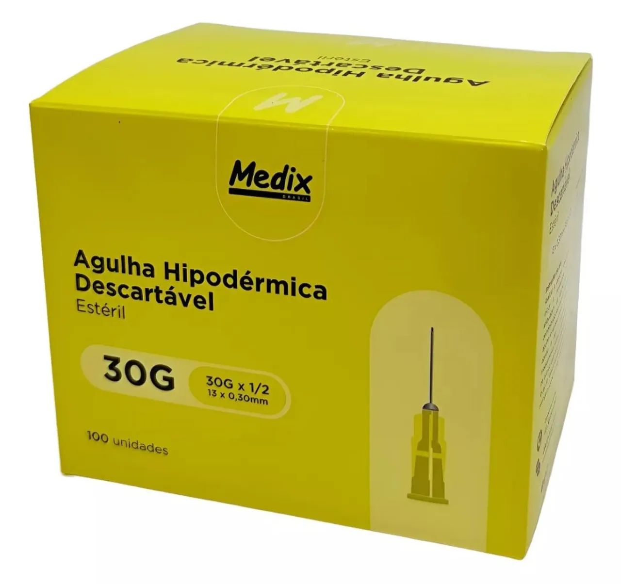 Agulhas Descartáveis 30G Hipodérmicas Medix - 100 unidades